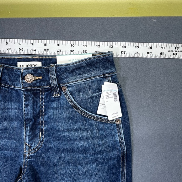 Maurices Classic Straight Crop Jeans Womens 0 Blue Denim Stretch NWT Cute 1378 - Picture 5 of 11